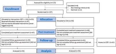 Clinical effectiveness of internet-based cognitive behavioral therapy for insomnia in routine secondary care: results of a randomized controlled trial